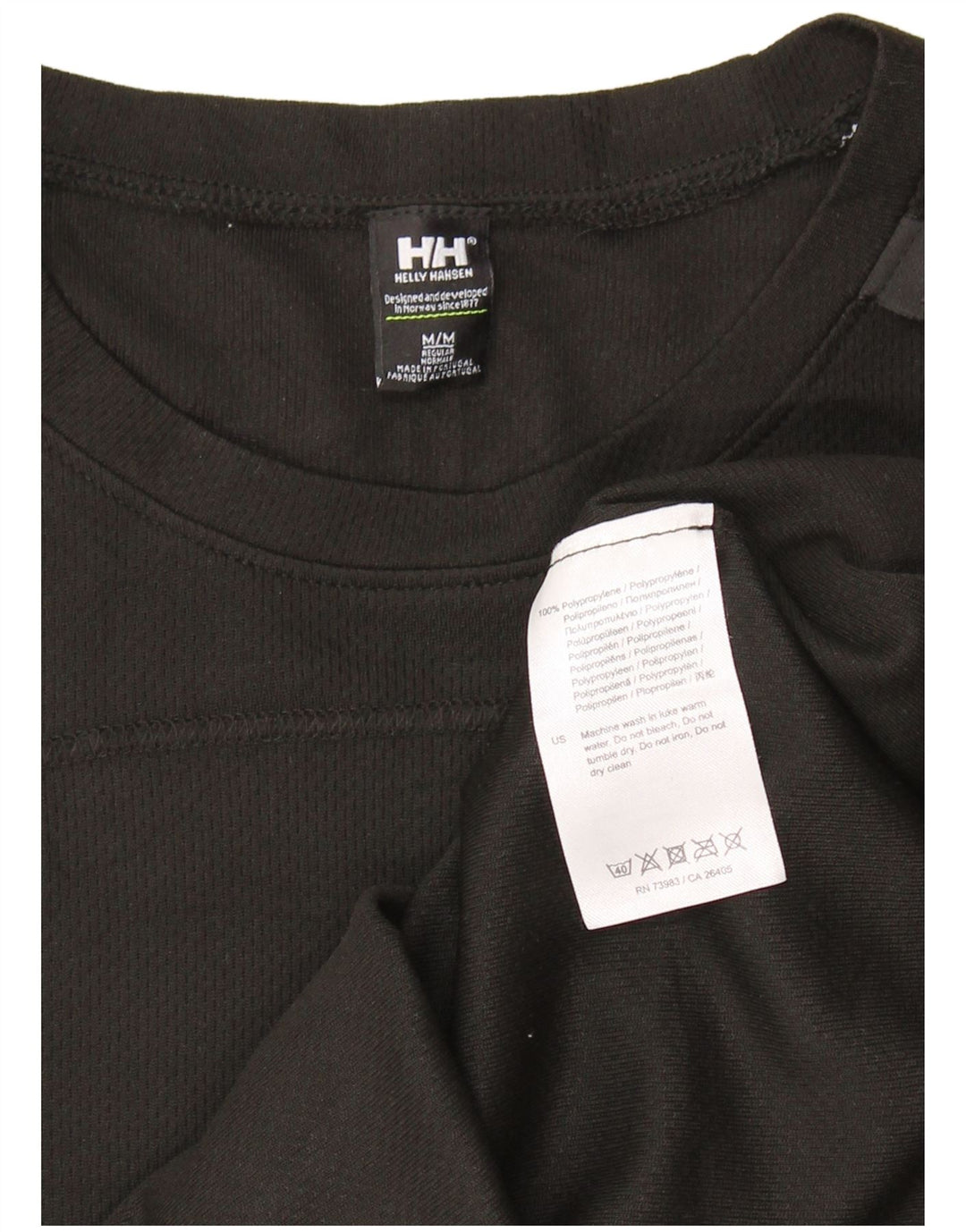 HELLY HANSEN Herren-Top, langärmelig, mittelschwarz, Colourblock-Polyethylen