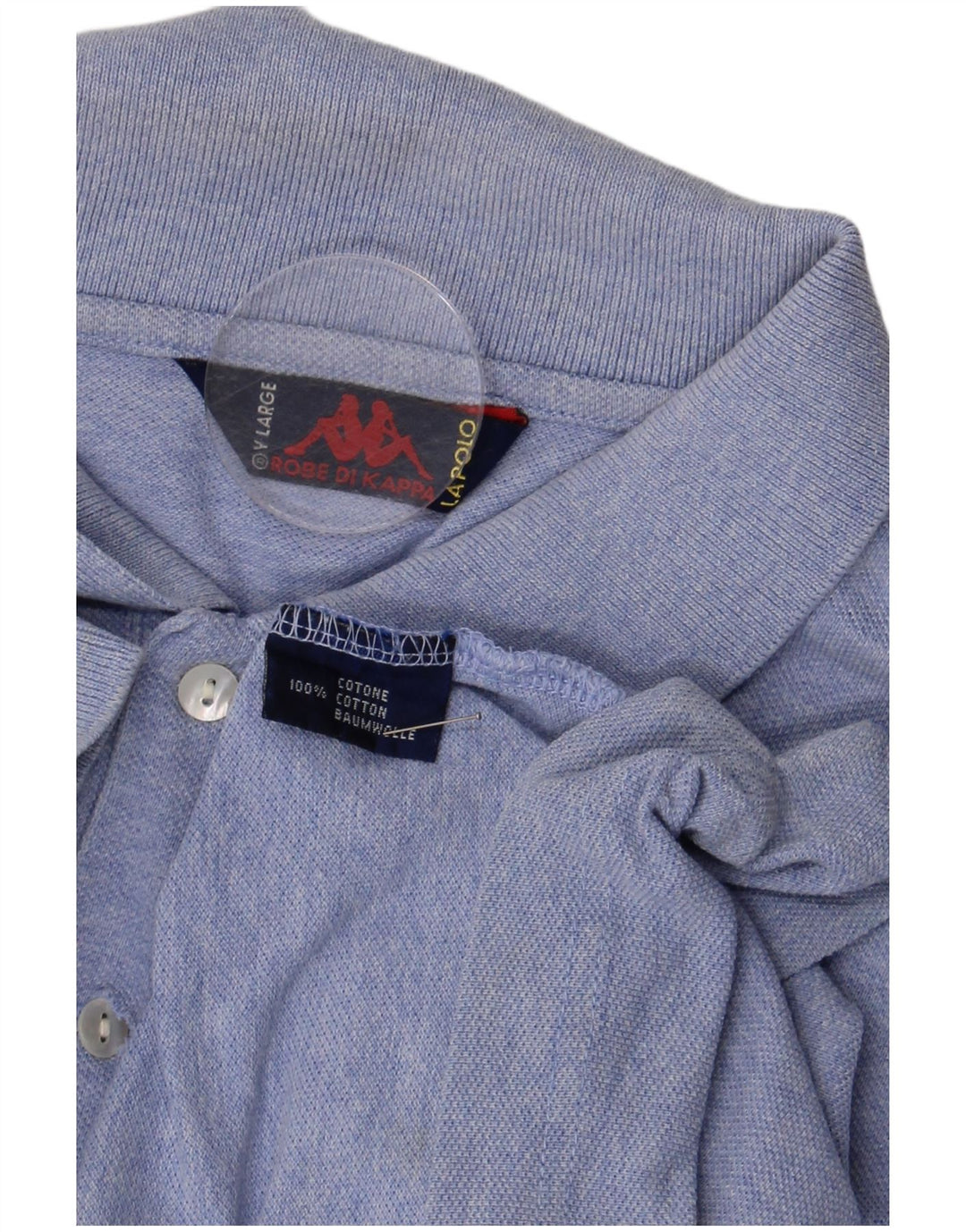 Kappa Herren-Poloshirt, große blaue Baumwolle