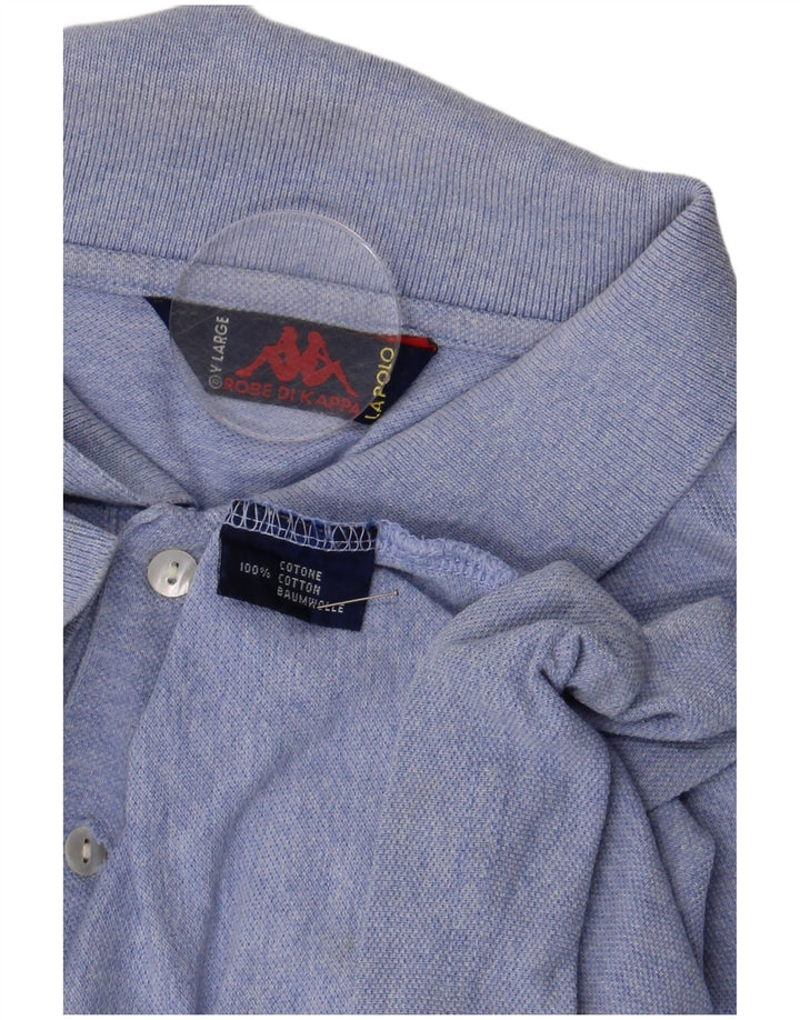 Kappa Herren-Poloshirt, große blaue Baumwolle