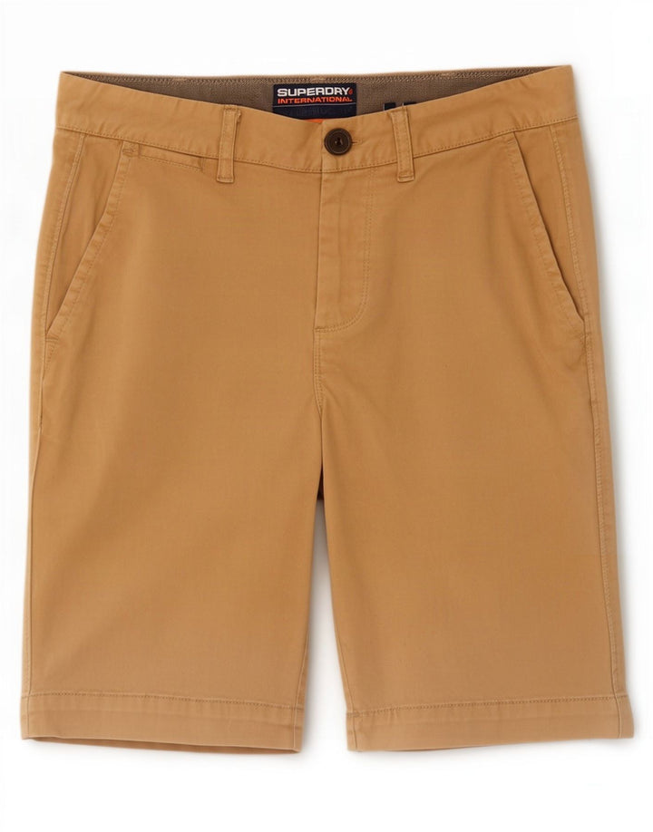 Superdry Herren Chinoshorts Medium W32 Beige Baumwolle
