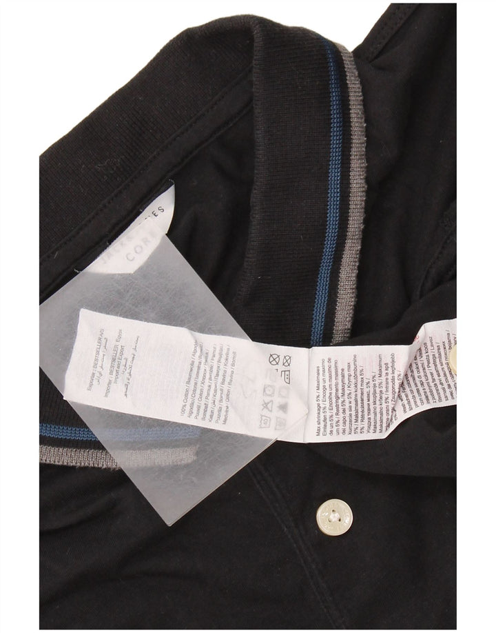 JACK & JONES Herren-Poloshirt, groß, schwarze Baumwolle