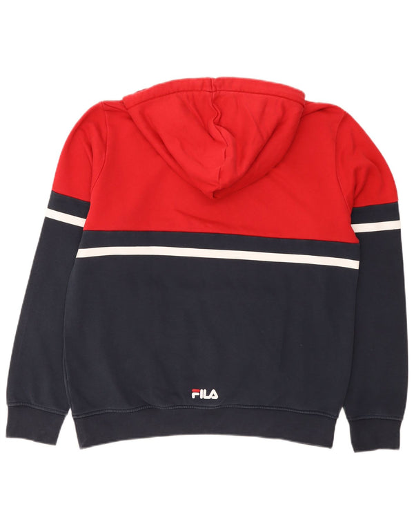 Fila Herren-Kapuzenpullover mit Grafik, klein, rot, Farbblock