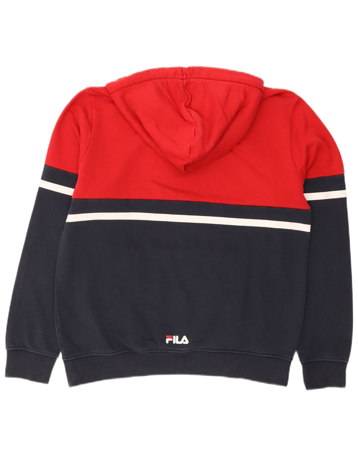 Fila Herren-Kapuzenpullover mit Grafik, klein, rot, Farbblock