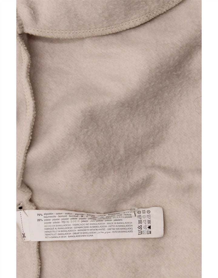Zara Damen Übergroßer offener Mantel UK 14 Mittelbeige Baumwolle