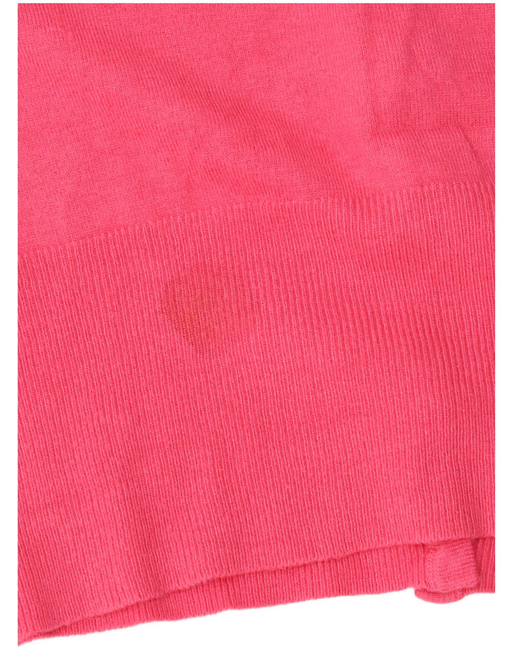 Marks & Spencer Damen Crop Cardigan Pullover UK 14 Mittelrosa Viskose
