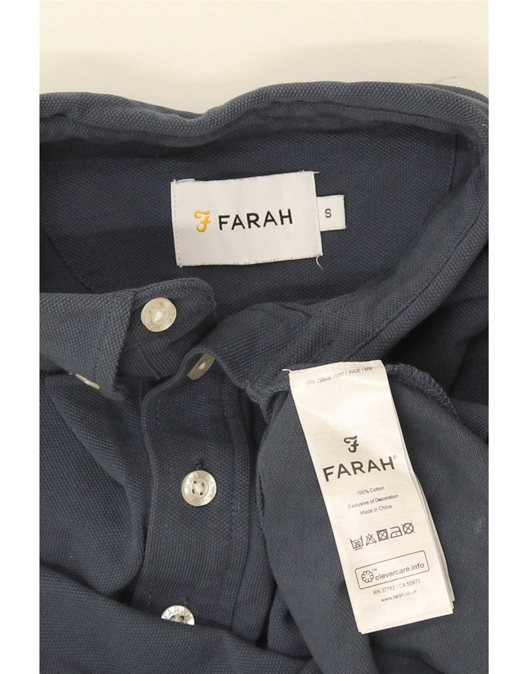 Farah Herren-Pulloverhemd, Größe S, marineblau, Baumwolle