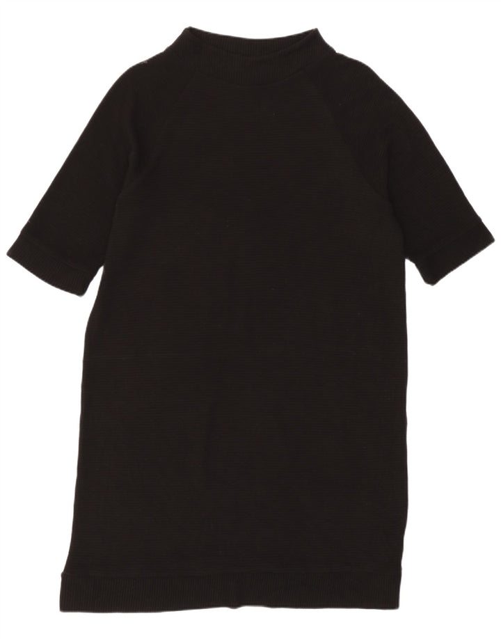 French Connection Damen-Basic-Kleid UK 12 Mittelschwarze Viskose
