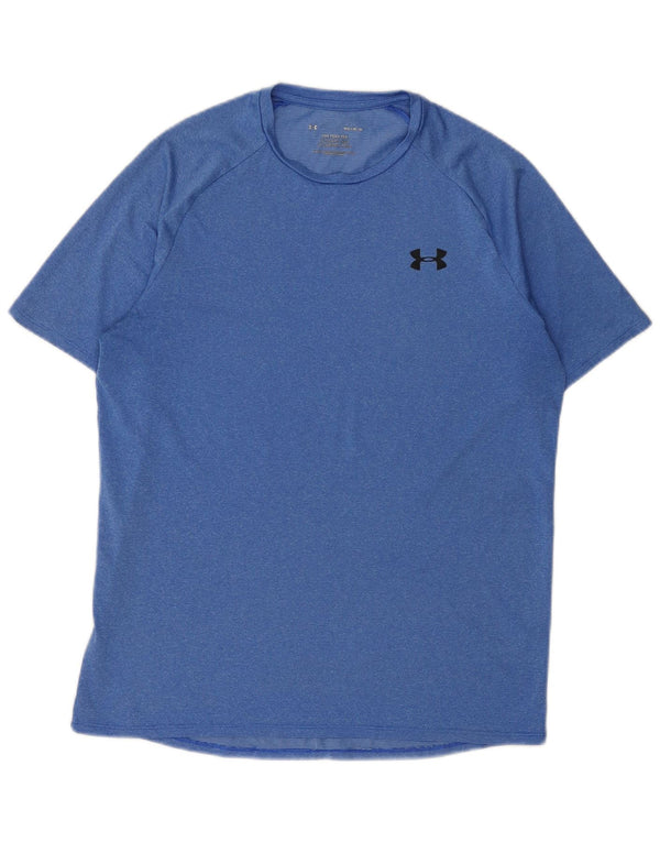 Under Armour Herren-T-Shirt-Oberteil aus mittelblau meliertem Polyester