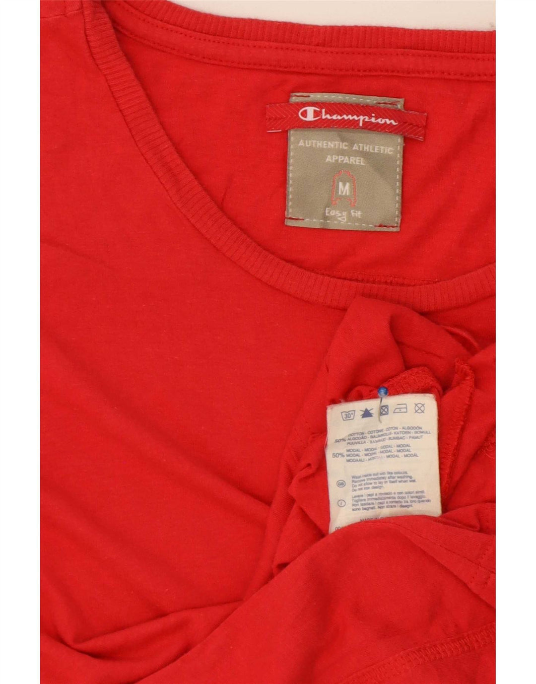 Champion Damen Easy Fit T-Shirt Top UK 12 Mittelrote Baumwolle