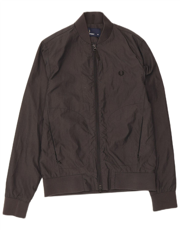 Fred Perry Herren Bomberjacke UK 34 XS Graues Polyamid
