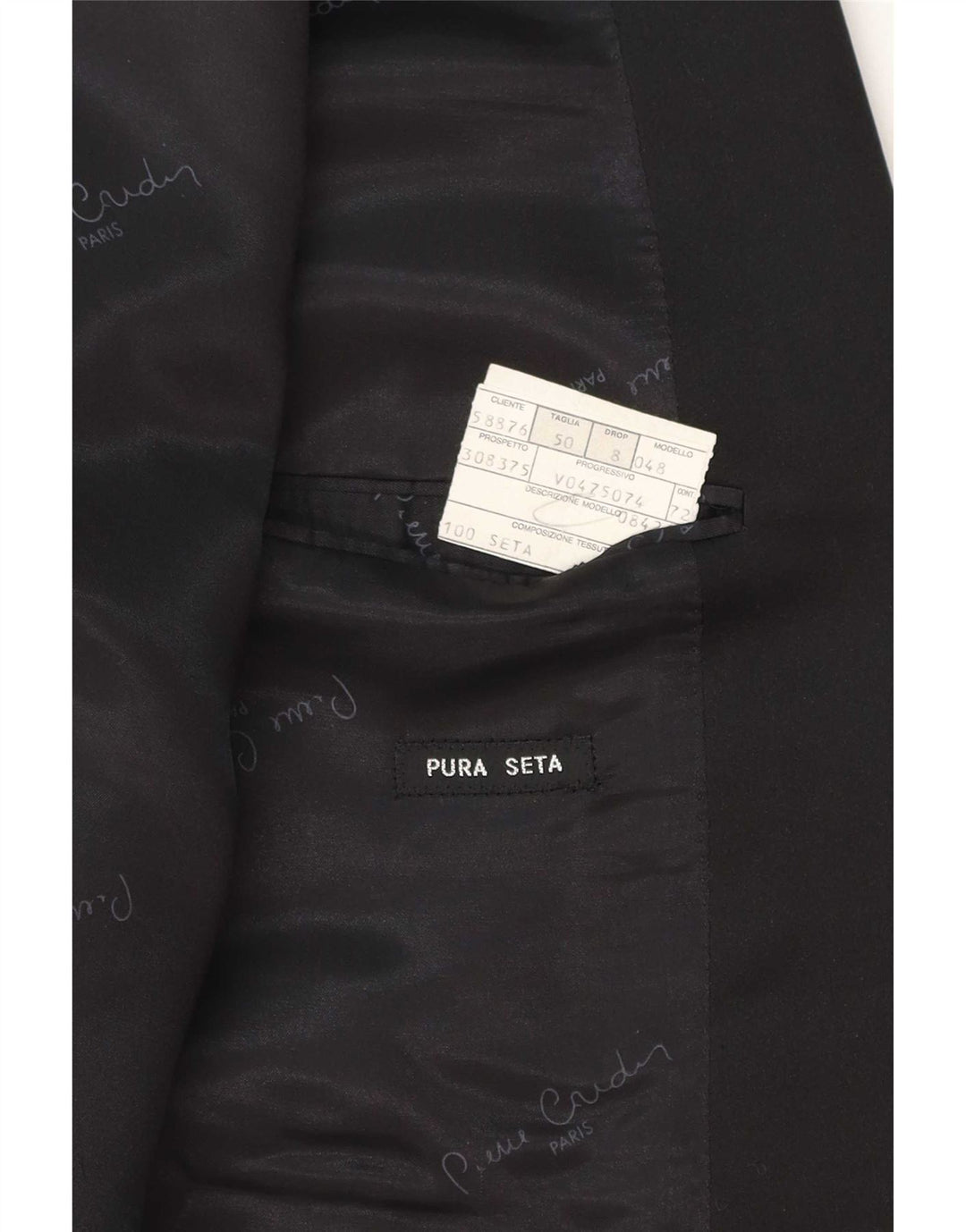 Pierre Cardin Herren-Blazer-Jacke IT 50, groß, schwarz, geometrisch, klassisch