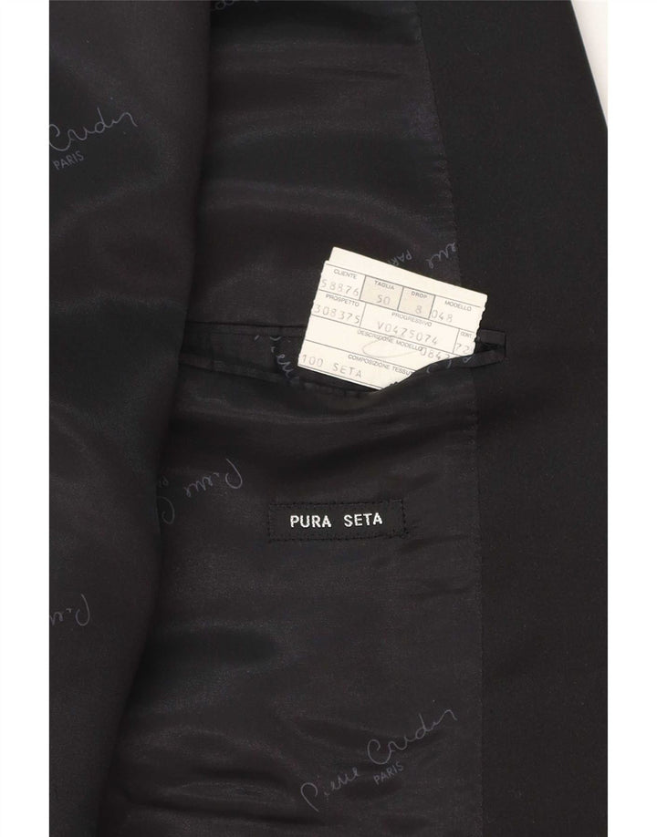 Pierre Cardin Herren-Blazer-Jacke IT 50, groß, schwarz, geometrisch, klassisch