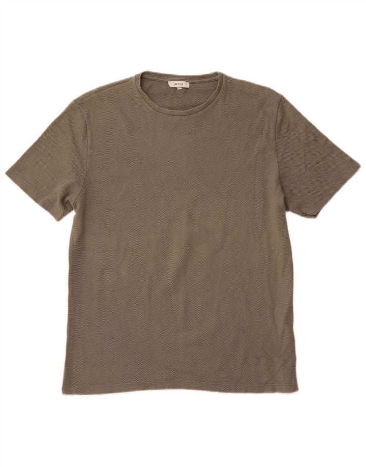 REISS Herren T-Shirt Top Large Grün Baumwolle