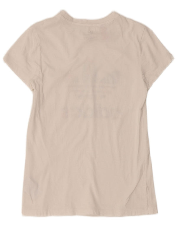 Adidas Mädchen T-Shirt mit Grafik, 13–14 Jahre, Größe L, weiße Baumwolle