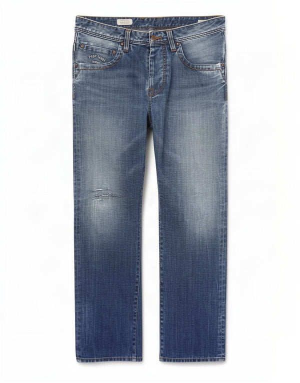 PEPE Jeans Herren Comfort Fit Straight W34 L32 Blaue Baumwolle