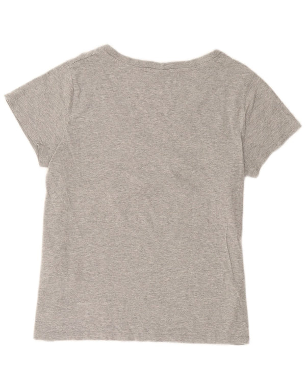 Levi's Damen T-Shirt Top UK 14 Large Grau gefleckte Baumwolle