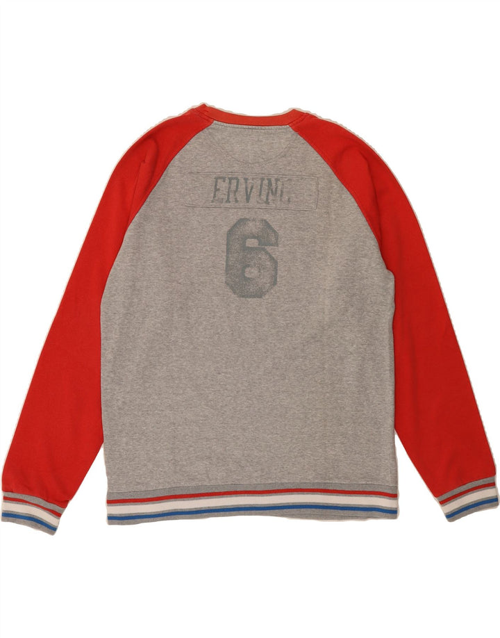 CHAMPION Mens Graphic Sweatshirt Jumper Large Grey Colourblock Cotton Vintage Champion and Second-Hand Champion from Messina Hembry 