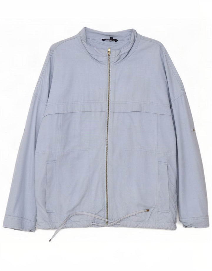 Marks & Spencer Damen Übergroße Bomberjacke UK 12 Mittelblaue Viskose