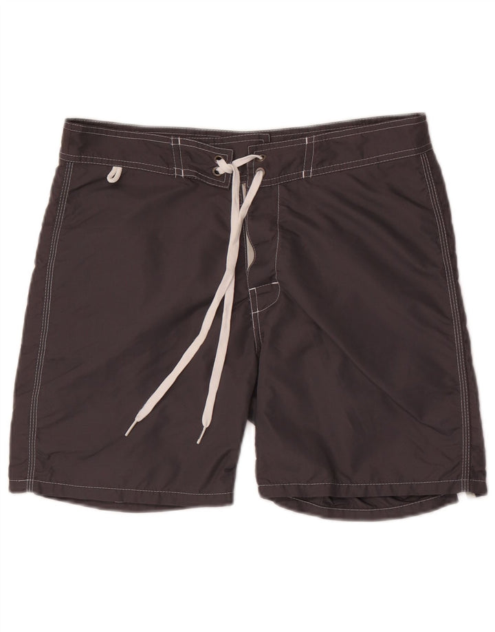 Sundek Herren-Badeshorts aus mittelgrauem Nylon