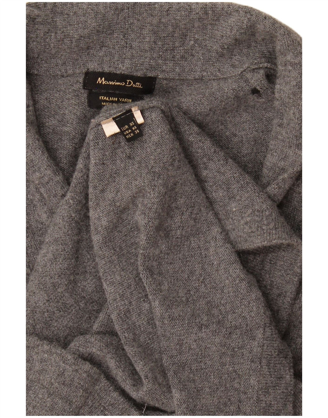 Massimo Dutti Damen Pulloverkleid UK 6 XS Grau