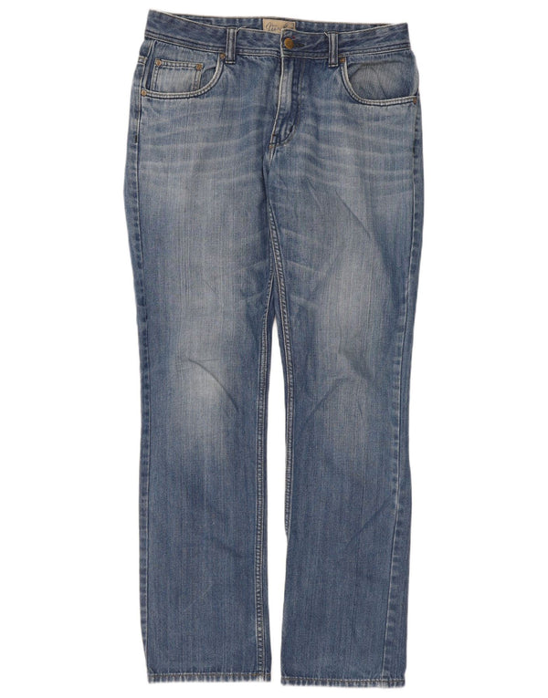 Charles Vogele Damen Mike Straight Jeans W34 L34 Blaue Baumwolle