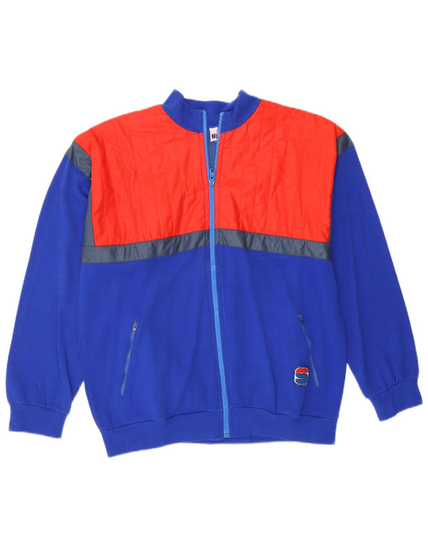 Sportful Herren-Trainingsanzug-Top-Jacke IT 46 Small Blue Colourblock Cotton