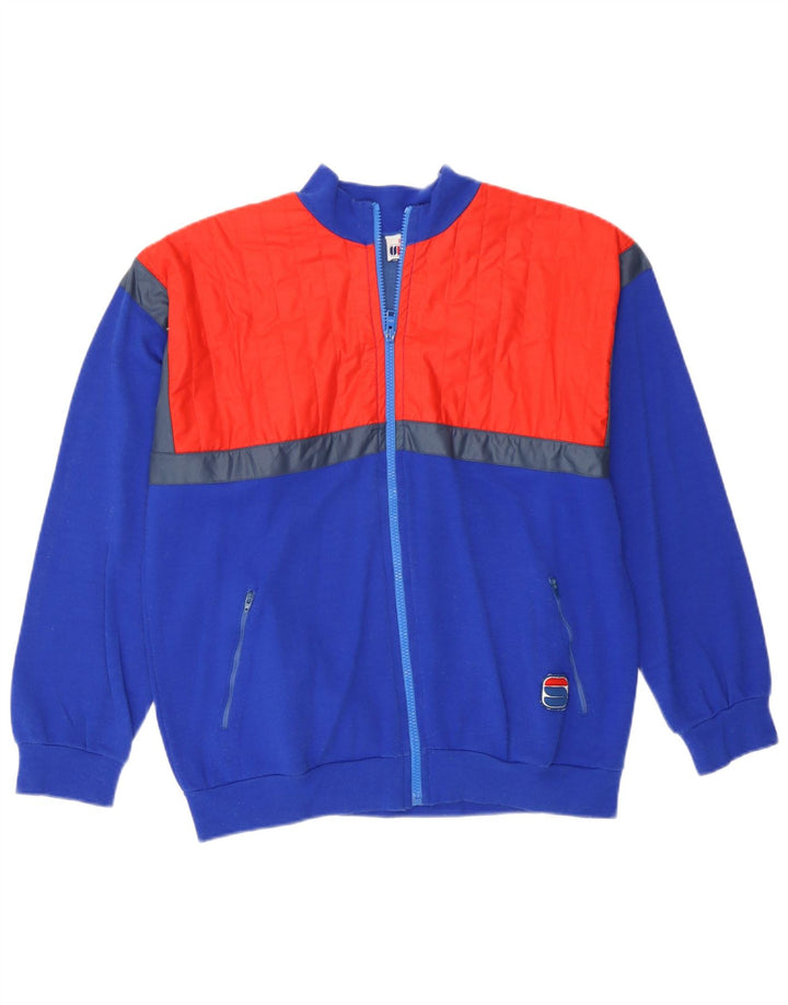 Sportful Herren-Trainingsanzug-Top-Jacke IT 46 Small Blue Colourblock Cotton