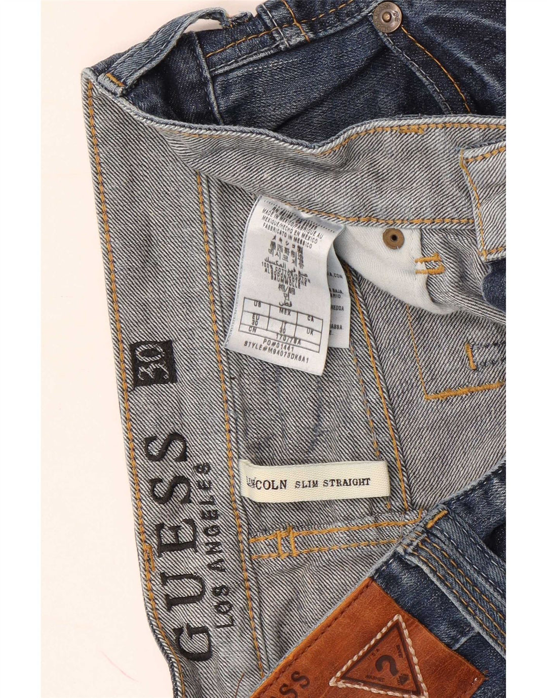 Guess Damen Lincoln Slim Denim Shorts W30 Mittelblaue Baumwolle