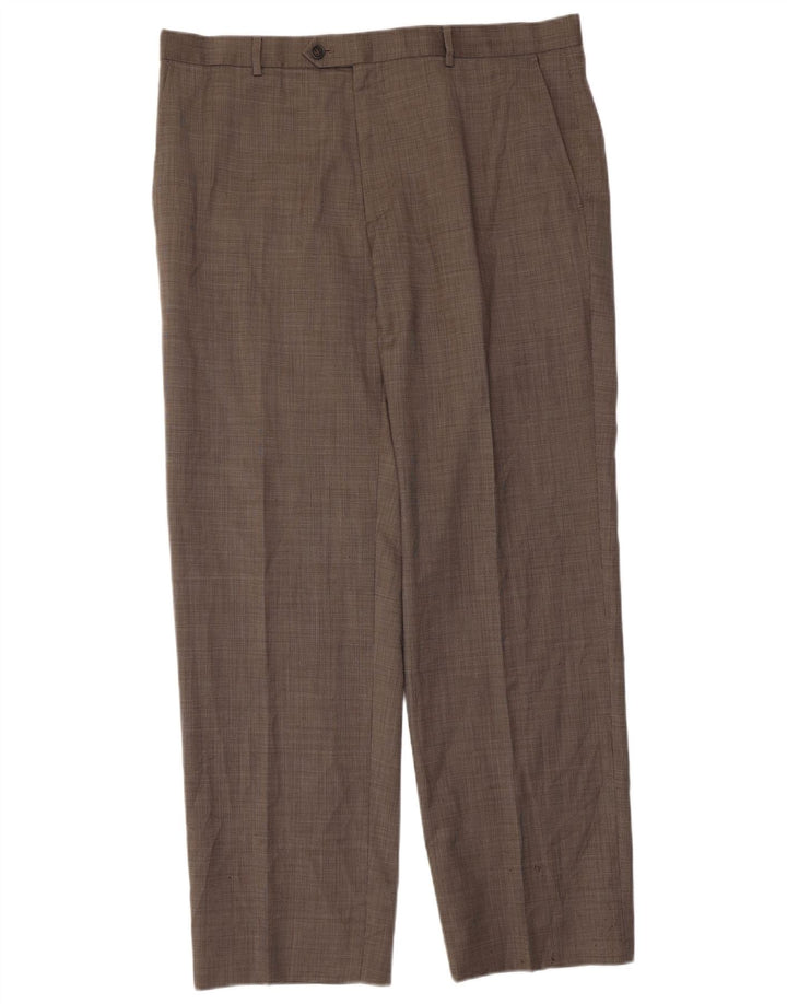 Gerade Herren-Anzughose von Marks & Spencer, W38, L31, graue Schurwolle