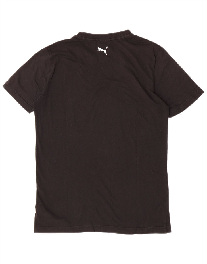 Puma Herren Grafik T-Shirt Top Small Schwarz Baumwolle