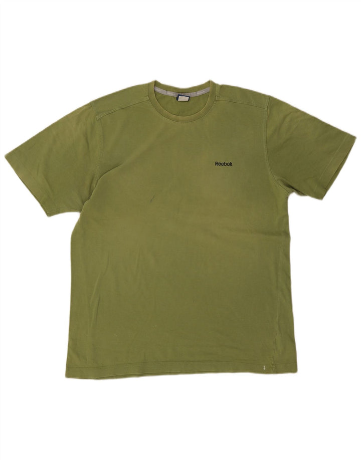 Reebok Herren T-Shirt Top mittelgrüne Baumwolle
