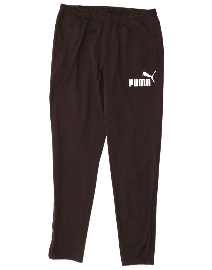 Puma Herren-Trainingshose mit Grafik, groß, aus schwarzem Polyester