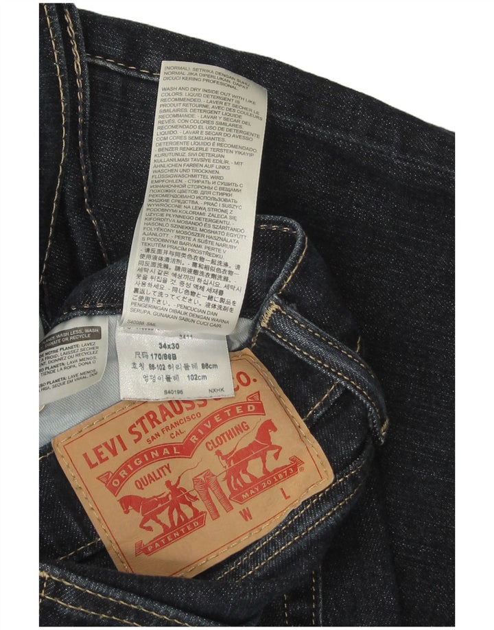 Levi's Herren Slim Jeans W34 L30 Marineblaue Baumwolle