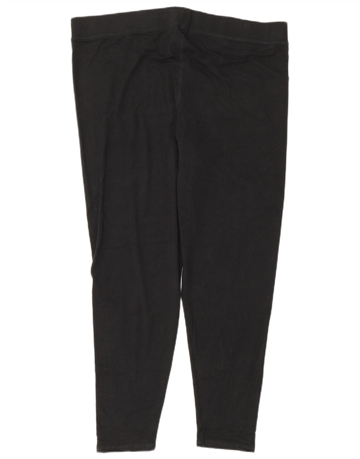 Marks & Spencer Damen Leggings UK 22 3XL Schwarze Viskose