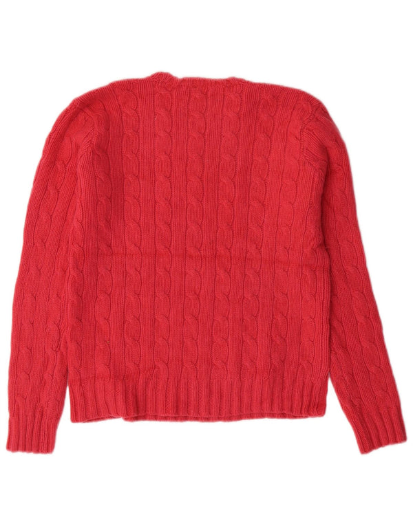 RALPH LAUREN Mädchen-Pullover mit Rundhalsausschnitt, 9–10 Jahre, Rosa