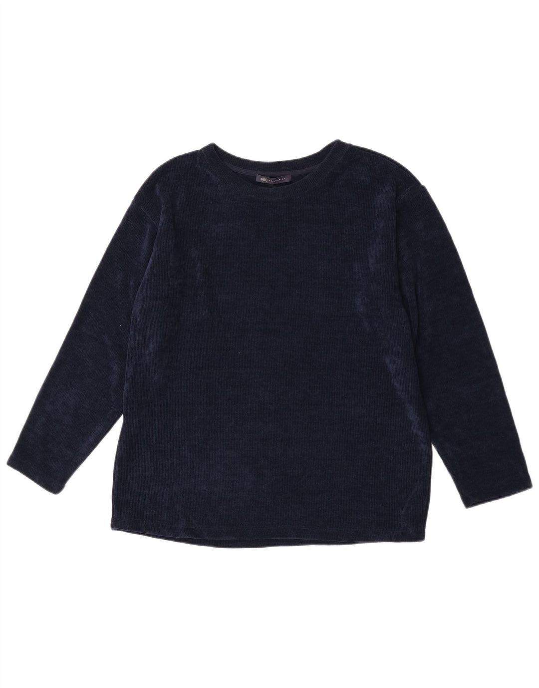 Marks & Spencer Herren-Top, langärmelig, groß, Marineblau, Polyester