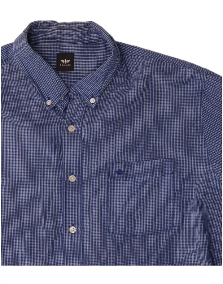 Dockers Herrenhemd XL Blau kariert