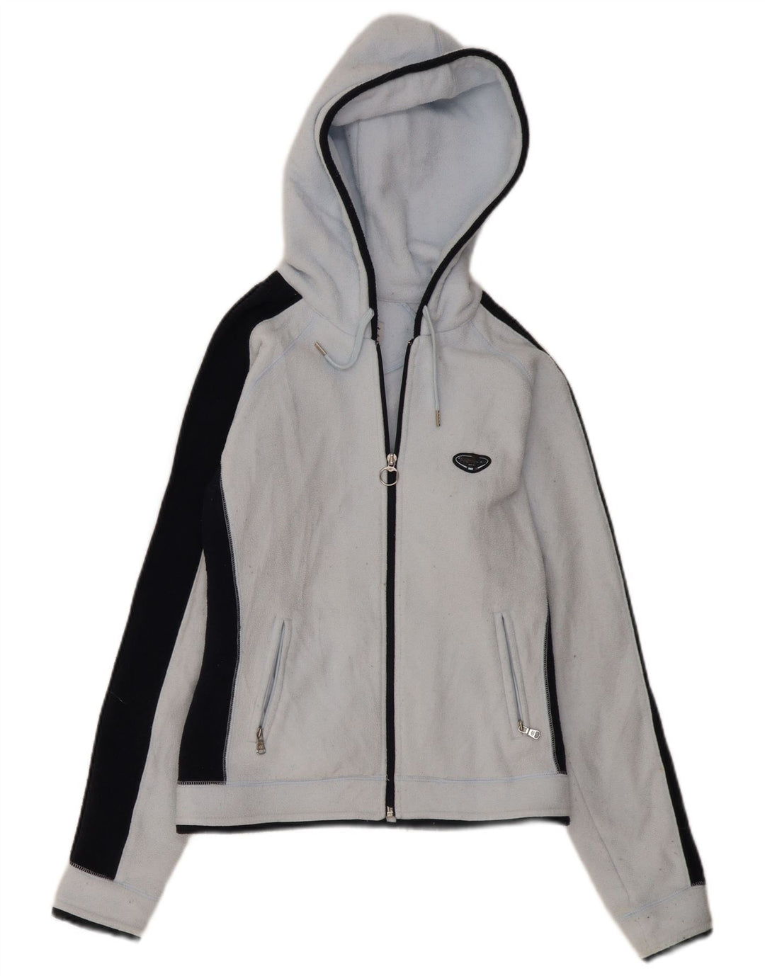 CHAMPION Fleecejacke mit Kapuze für Damen, UK 16, Größe L, Blau, Farbblock