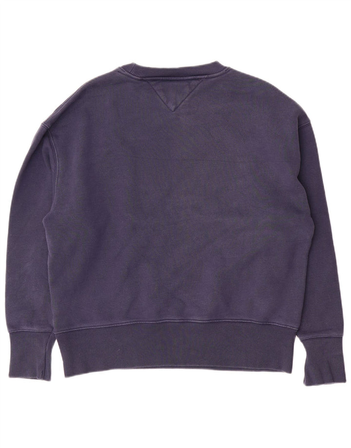 Tommy Hilfiger Herren-Sweatshirt-Pullover, mittelmarineblaue Baumwolle