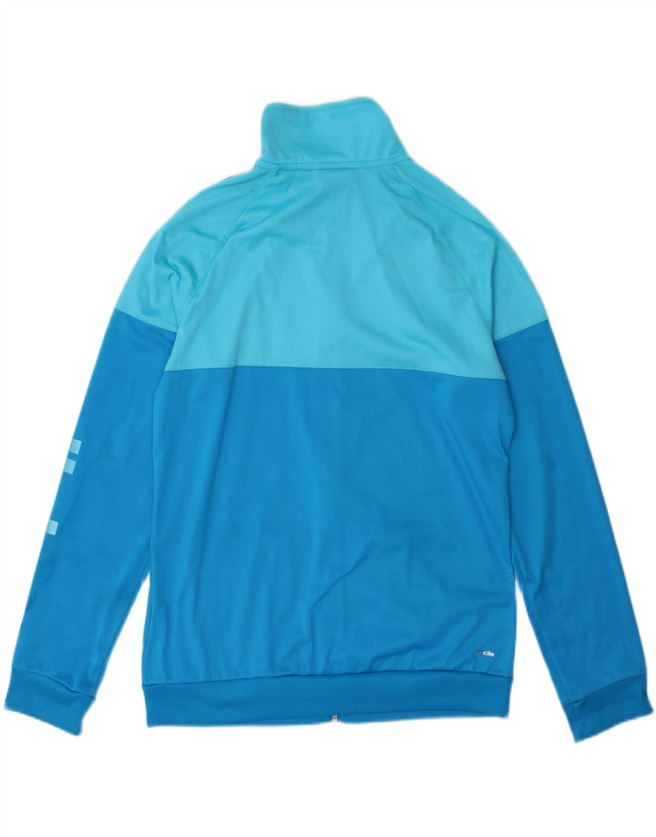 Adidas Damen Climalite Trainingsanzug Top Jacke UK 12/14 Mittelblau