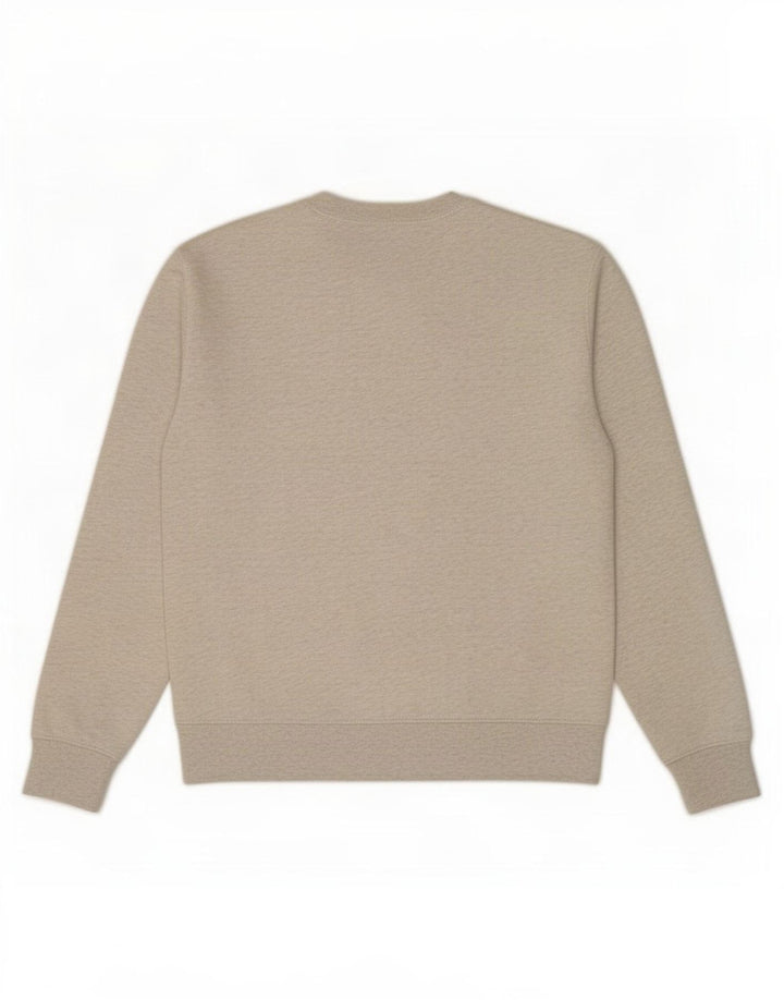 Marks & Spencer Herren-Sweatshirt-Pullover, mittelbeige, gesprenkelte Baumwolle