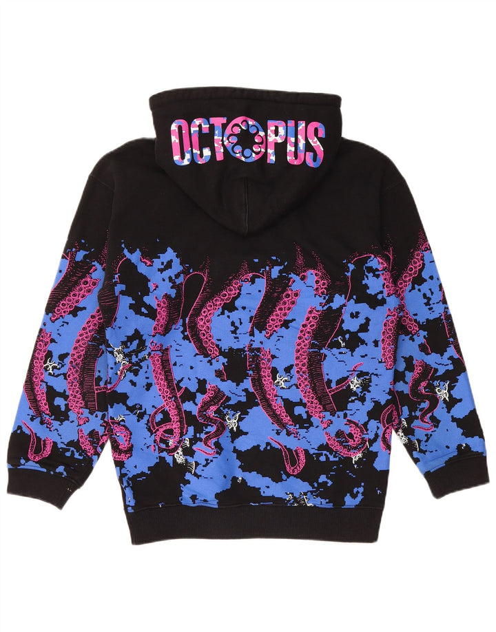 OCTOPUS Herren-Kapuzenpullover mit Grafik, Größe S, Schwarz, Colourblock-Baumwolle
