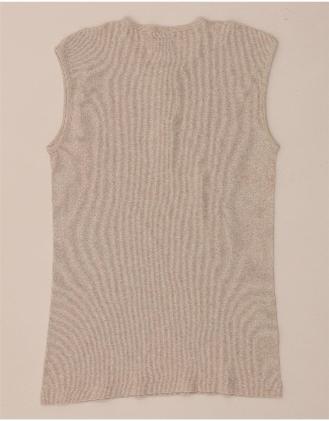 Levi's Damen-Trägershirt UK 14 Large Beige gesprenkelte Baumwolle