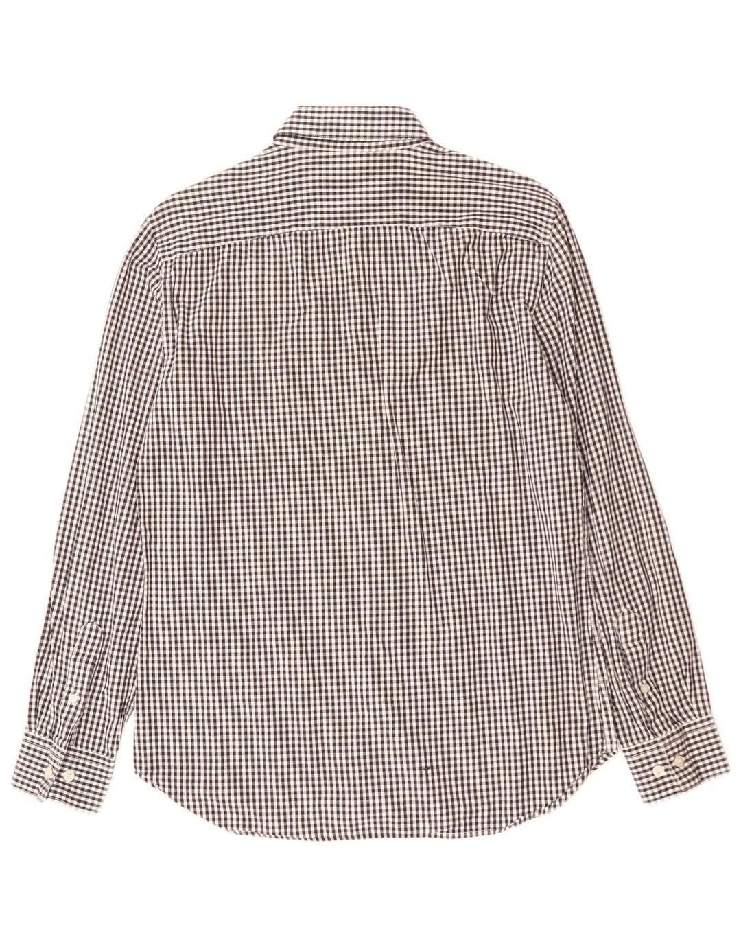 FRENCH CONNECTION Herrenhemd aus mittelschwarzer Gingham-Baumwolle