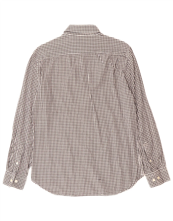 FRENCH CONNECTION Herrenhemd aus mittelschwarzer Gingham-Baumwolle
