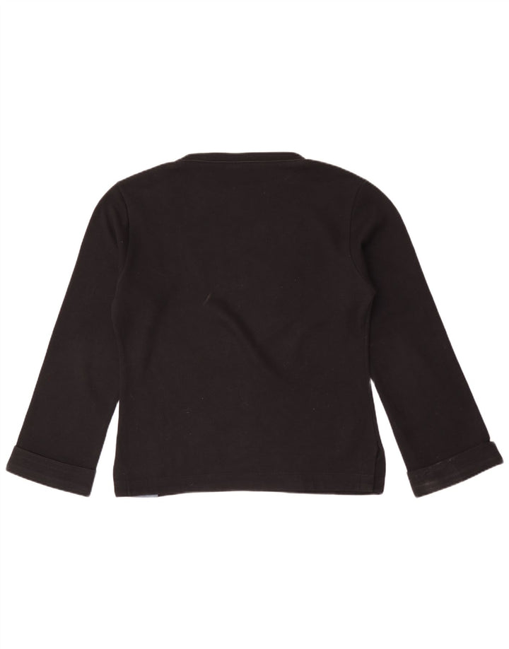 Belfe Damen Top Langarm UK 12 Medium Schwarz Polyester