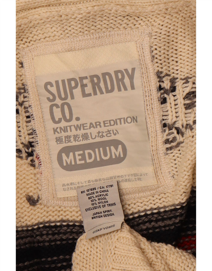 SUPERDRY Longline-Cardigan für Damen, Gr. 14, Mittel, gebrochenes Weiß