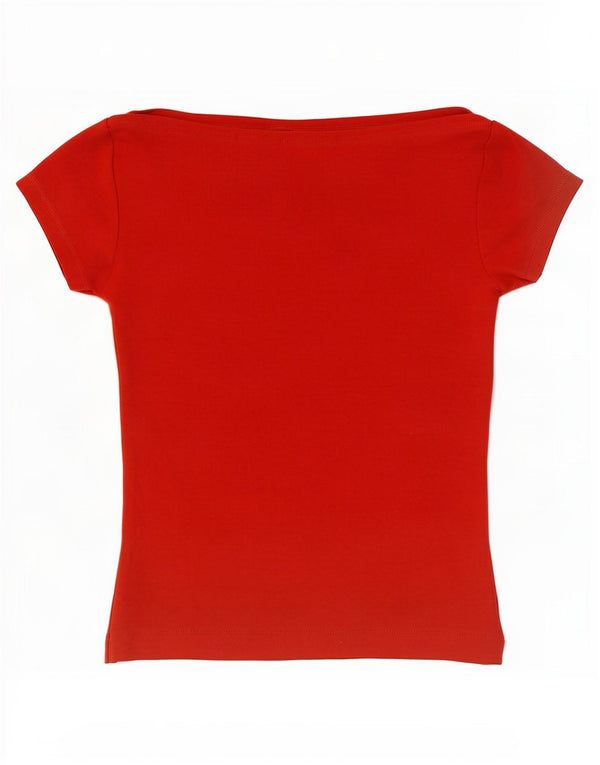 Zara T-Shirt-Oberteil für Mädchen, 11–12 Jahre, rote Baumwolle