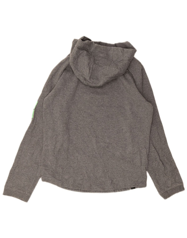 Under Armour Jungen-Kapuzenpullover mit Grafik, 13–14 Jahre, XL, graue Baumwolle