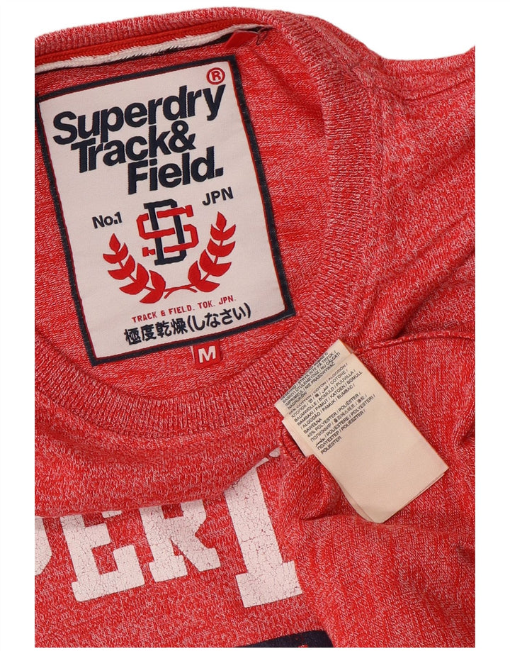 Superdry Herren Grafik-T-Shirt-Oberteil aus mittelroter Baumwolle